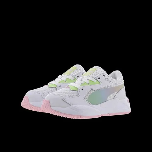 Puma Rs-z Gradient Preschool Shoes White Paradise Green Size Uk 2/Eu 34.5