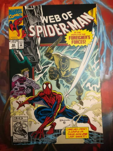 Web of Spider-Man 92 Vol 1 VF+ Marvel Comics 1992