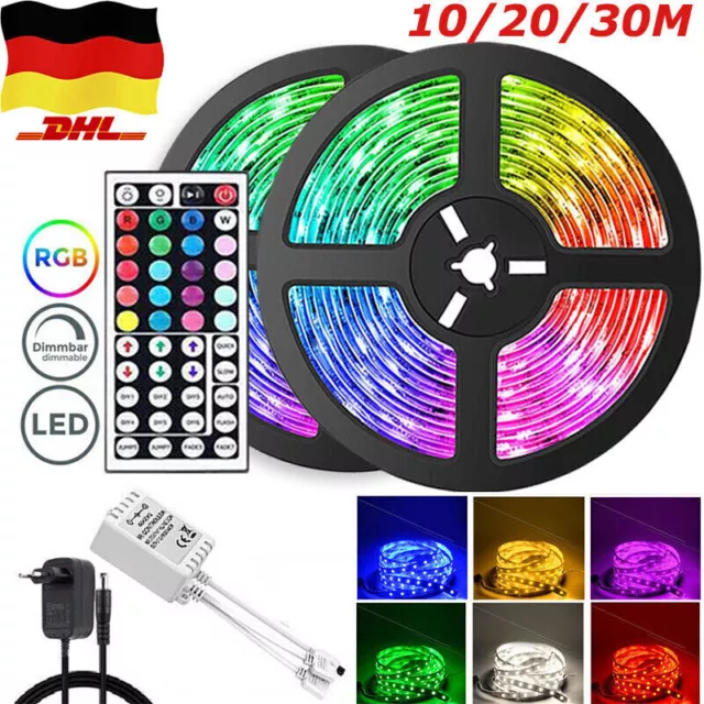 10m-30m LED Stripe 5050 SMD RGB Leiste Streifen Band Licht Leuchte Lichterkette