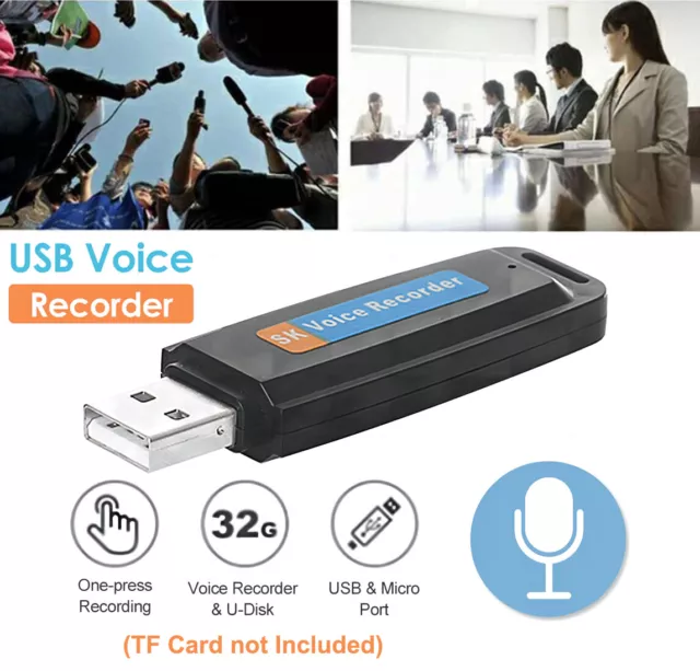 Digital Voice Mini USB Voice Activated U-Disk Flash Drive Recorder Dictaphone