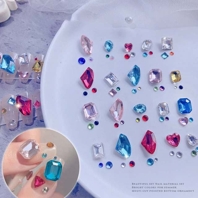 3DMixed Shape Rhinestones  Flat Stones Nail Art Decors Nail Gems Crystal Strass#