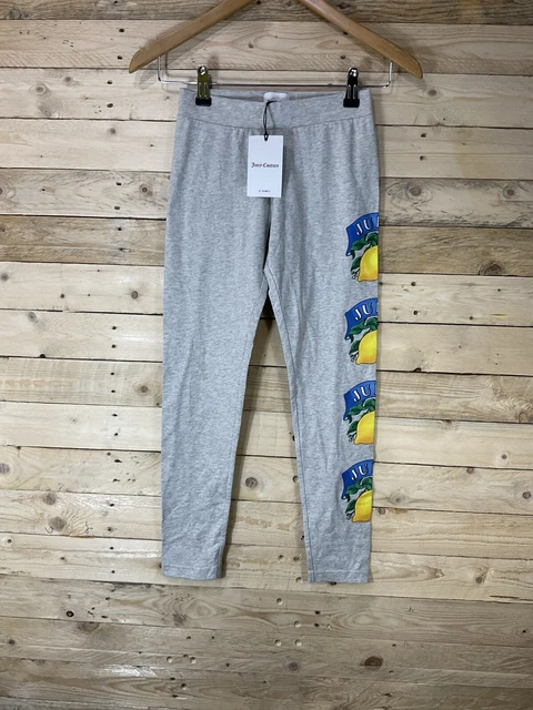 Juicy Couture Girls Size 9-10 Years Lemon Leggings In Grey. New With Tags.