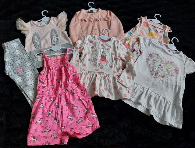 Baby Girls Spring / Summer Clothes Size 12 to 18 months by Primark F&F etc