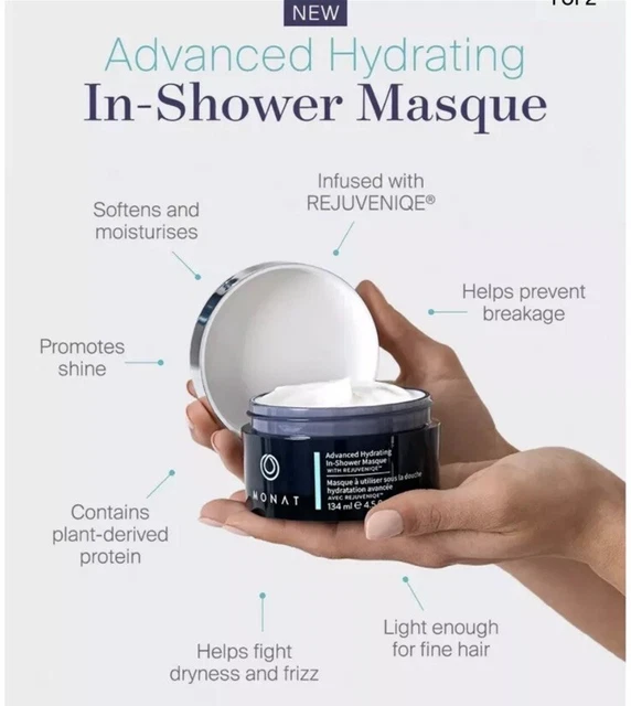 NEW MONAT ADVANCED Hydrating In Shower Masque With Rejuveniqe Hair Mask