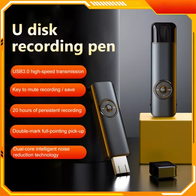 Mini 16/32G U Disk Pen Flash Drive Digital Audio Voice Recorder 20 hrs Recording