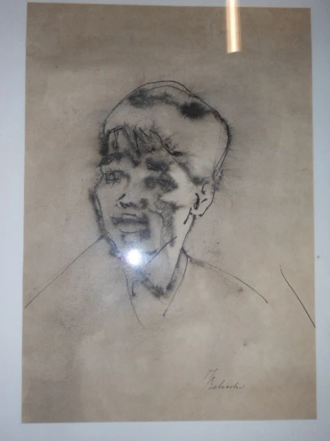 Federico Belicchi (XX sec. ) China "fanciullo" 34x23 C5 ^