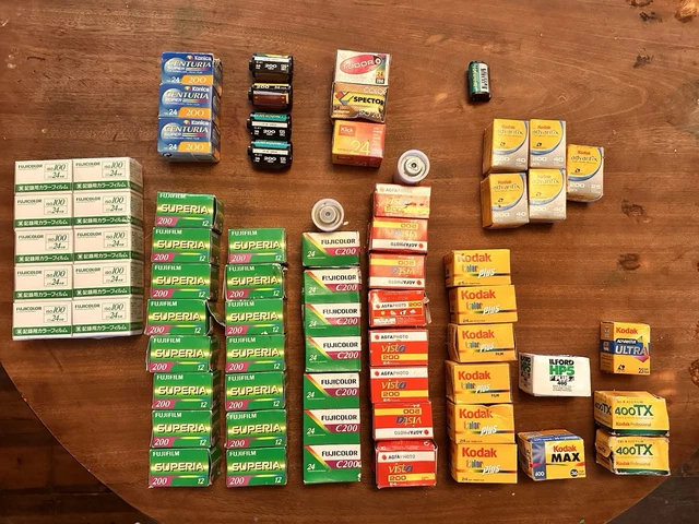 JOB LOT CAMERA FILMS. kodak,truprint,agfa,. x7