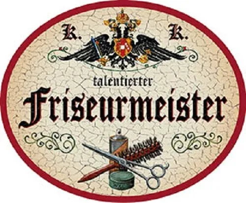 Friseurmeister + Nostalgieschild
