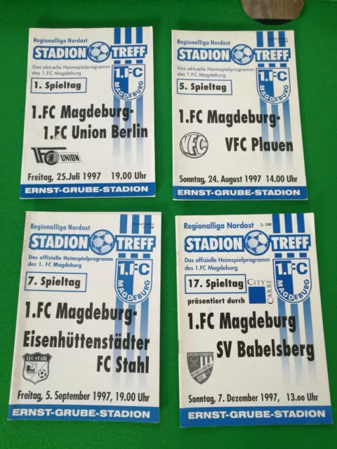 1. FC Magdeburg: große Auswahl Programmhefte, Stadionhefte FCM 90er und 2000er