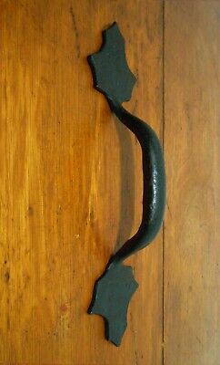 Rare 18Th C American Antique Lg Primitive Hand Forged Wrought Iron Door Handle