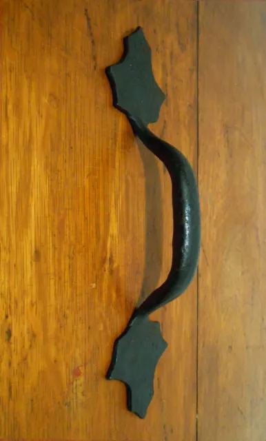 Rare 18Th C American Antique Lg Primitive Hand Forged Wrought Iron Door Handle