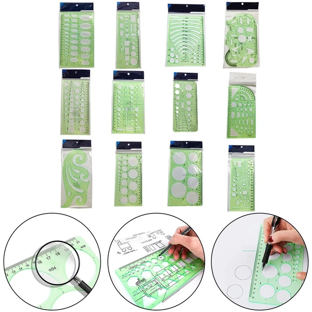 Outil polyvalent de règle d'arpentage et de dessin en plastique pour les mesure