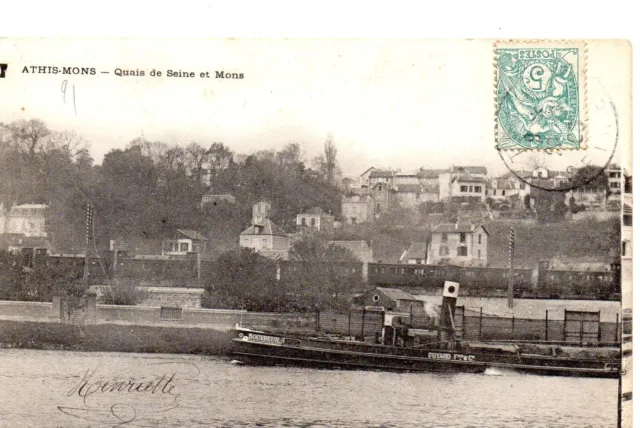 CPA of Athis-Mons (91 Essonne), Quais de Seine et Mons, 1900s