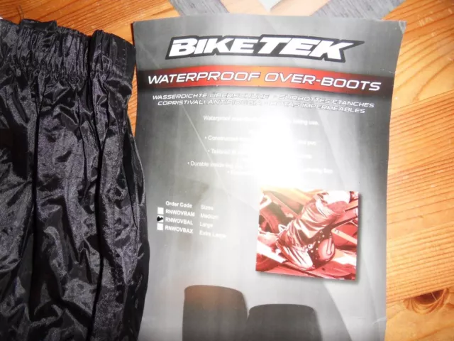 Biketek Schwerlast Wasserdicht Motorrad Roller Über Stiefel Schwarz Med Gross Xlrg 2