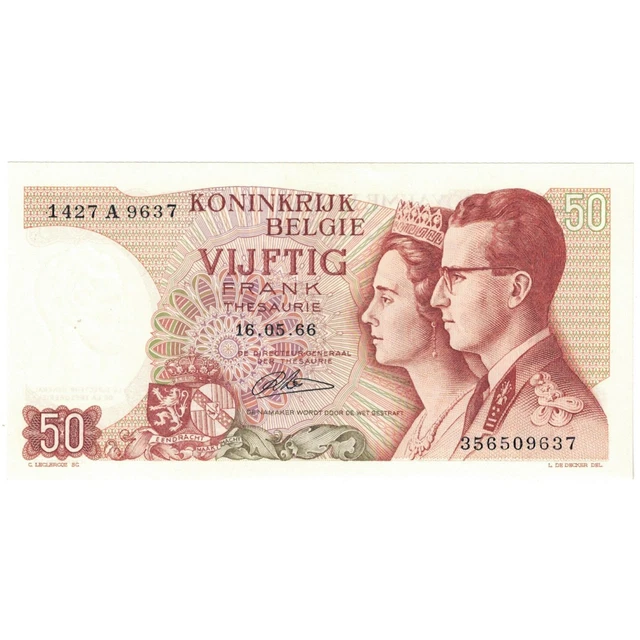 [#194092] Banknote, Belgium, 50 Francs, 1966, 1966-05-16, KM:139, UNC