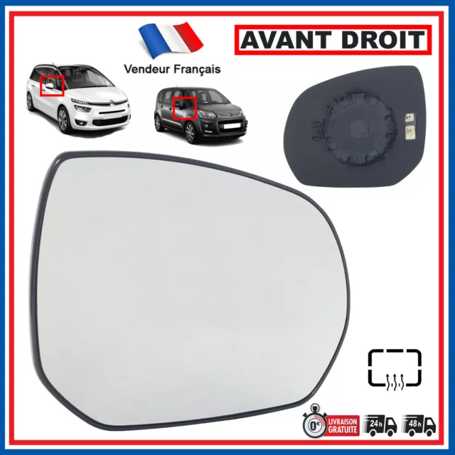 Glace de Rétroviseur Avant Droite Degivrant pour C3 C4 Grand Picasso 5008 3008