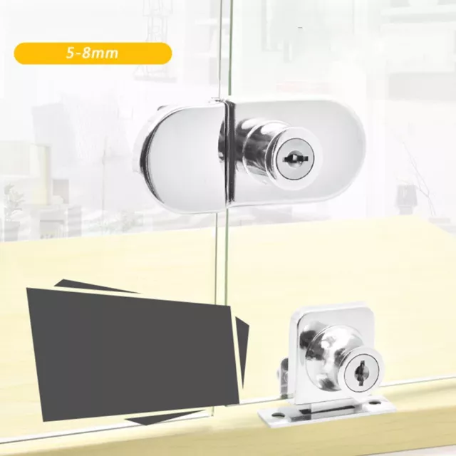 Hardware Glastürschloss Küche Punschfrei Vitrine Doppeltür Silber Dauerhaft