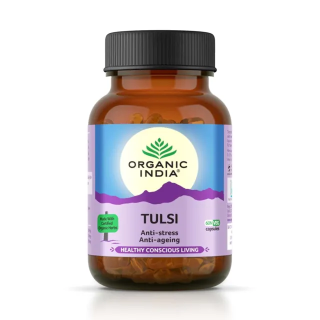 Organic India Tulsi Veg 60 Capsule Improves Stamina & Immunity