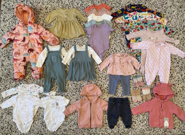 0-3 month baby bundle girls/unisex - used. M&S, Next, Primark, F&F, Jojo Maman