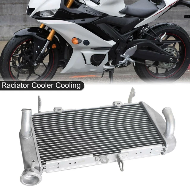 Raffreddatore argento adatto per Yamaha YZF R3 YZF-R3 YZFR3 2015-2021