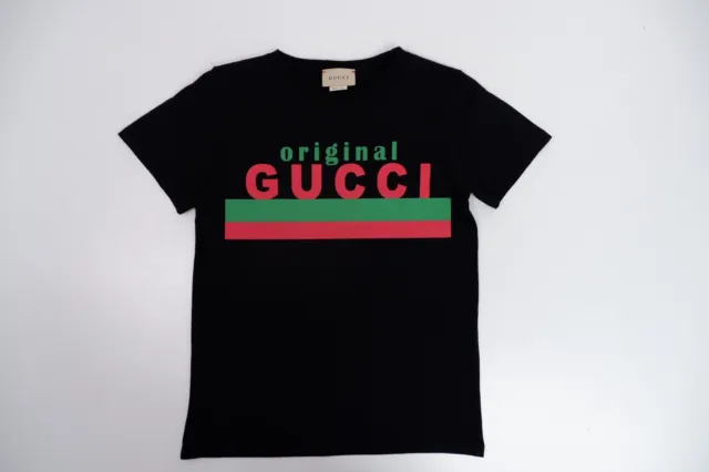 T-shirt maniche corte Gucci ragazzo età 8 anni top nero NUOVA