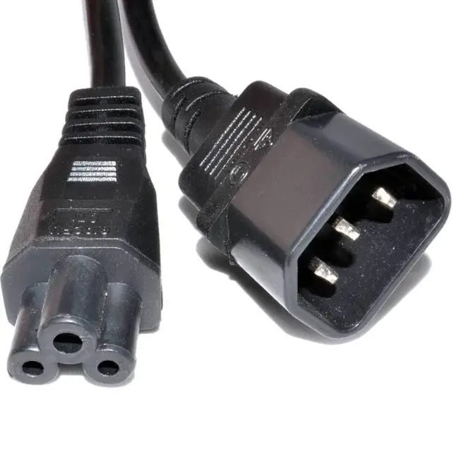 2m IEC Prise C14 Pour Trèfle C5 Convertisseur Adaptateur Secteur Câble [006047]
