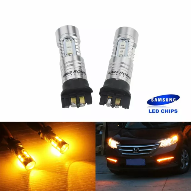 Ampoule LED ORANGE PWY24W Anti-erreur ODB (30 LED) - Auto-piece02