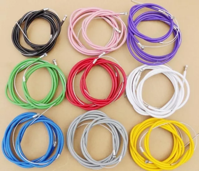 Front Or Rear Bmx / Mtb Bike Cycle  Brake Cables, + Inner ,  Now In 9 Colours !