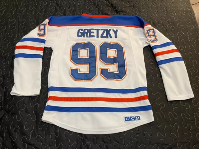 MiC Reebok 6100 Authentic Wayne Gretzky Edmonton Oilers NHL Jersey Royal  Blue 52