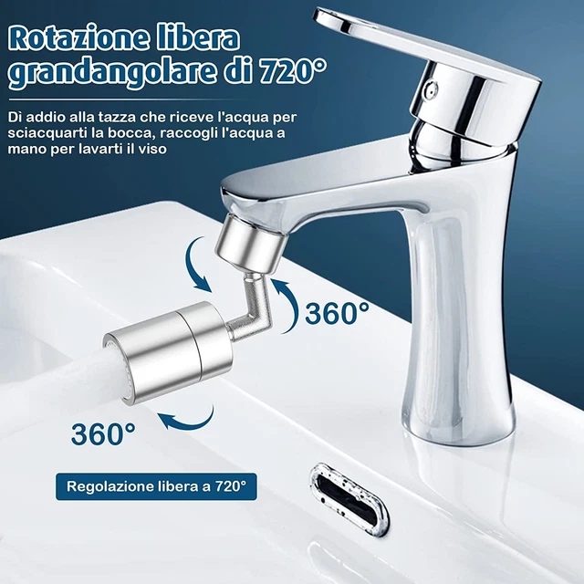Aeratore Rubinetto Girevole 360° Con Adattatore M22/M24 - Foto 3