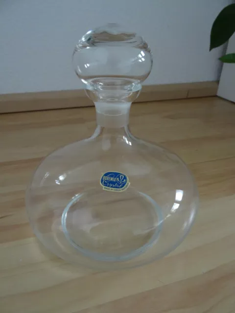 Glas-Karaffe - BOHEMIA Criystal - Höhe  22 cm mit Deckel