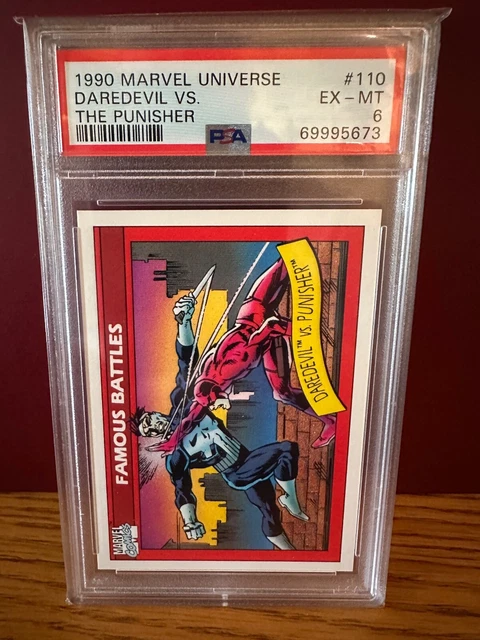 1990 Marvel Universe #110 Daredevil Vs The Punisher Psa 6