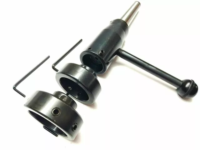 Lathe Tailstock Floating Die Holder Set MT2 Shank Metric Standard