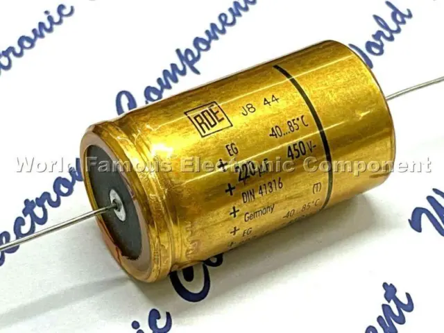 1pcs - ROE EG 220uF 450V Axial Electrolytic Capacitor - For Audio NOS