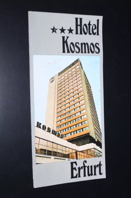 Messe Prospekt Faltblatt Interhotel Kosmos Erfurt DDR 1980 - gebraucht