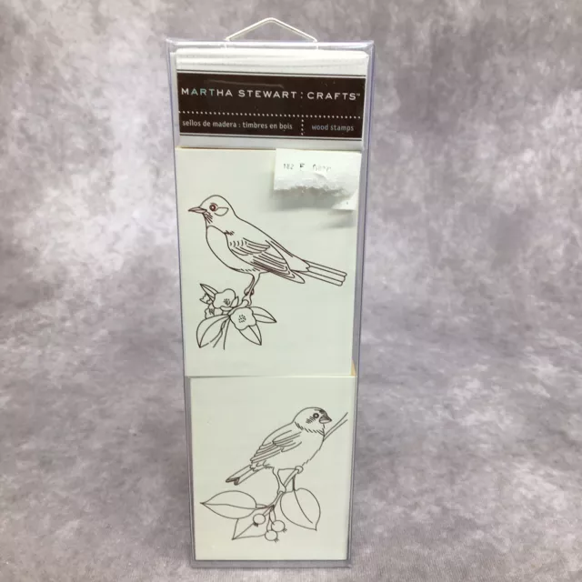 Martha Stewart Crafts- Birds- Wood Mount Rubber Stamps -Never Used
