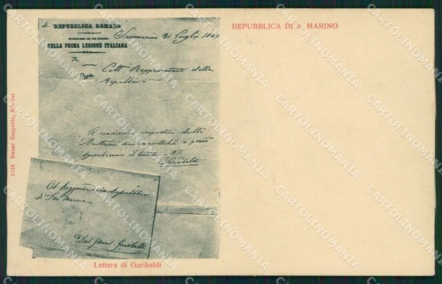 San Marino Garibaldi cartolina QZ4697