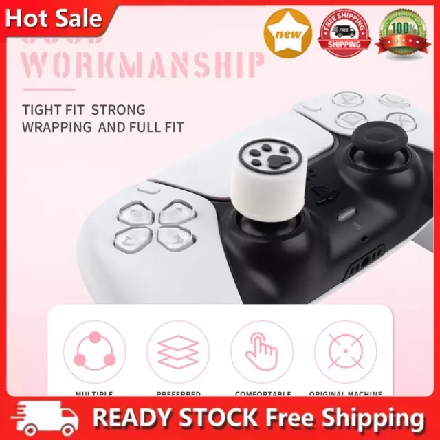 Soft Silicone Controller Thumb Stick Grip Joystick Button Cap Cover For