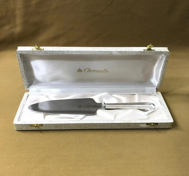 Christofle concorde, pelle à tarte/gâteaux coupante, boite d'origine