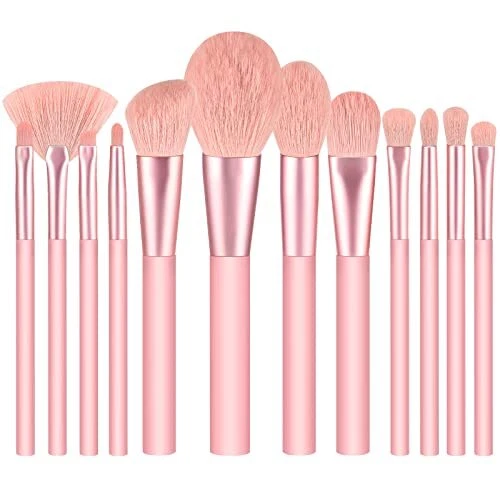Pennelli Trucco Start Makers 12 Pezzi Rosa Pennelli Make Up Premiu