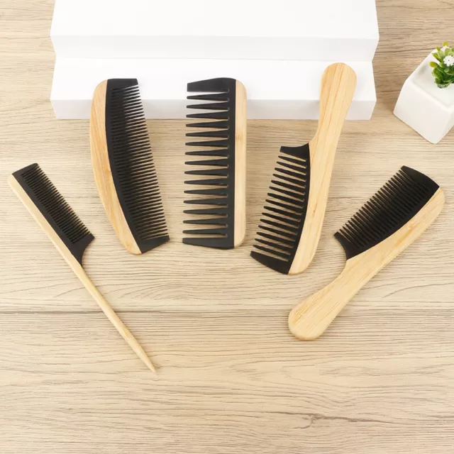 Natural Bamboo Wooden Tail Hair Combs Anti-Static Hairs Care Healthy Massage  Ts