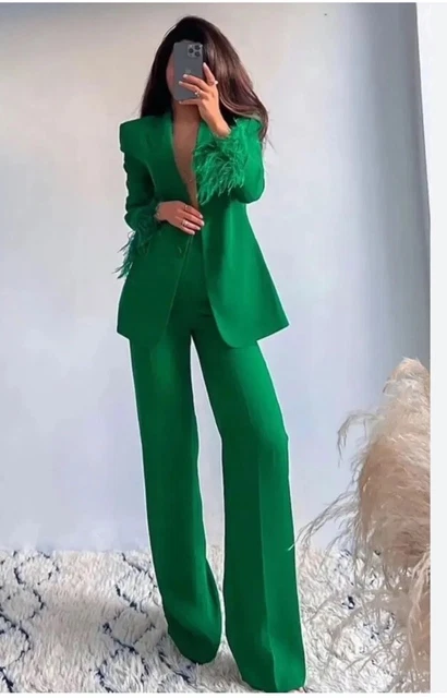 ZARA STRAIGHT BLAZER With Feathers Bottle Green Fw23 Sizes Xs Xxl Ref. 8161 587 83.99 PicClick UK