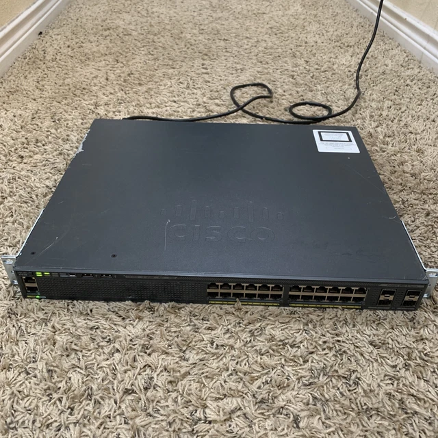 CISCO CATALYST 2960X WSC2960X24PSL V01 24 Port Network Switch w