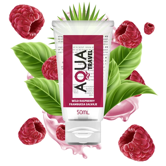 Aqua Travel Lubricante Íntimo Sexual Base Agua Sabor Frambuesa Salvaje - 50 Ml