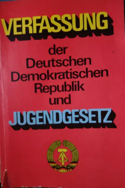 DDR Verfassung der Deutschen Demokratischen Republik und Jugendgesetz