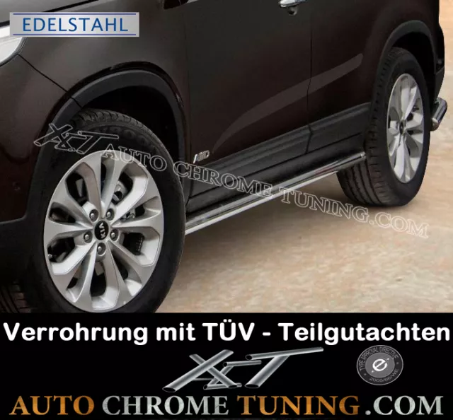 Trittbretter für Kia Sorento ab 2012 - 2015 mit TÜV Teilegutachten