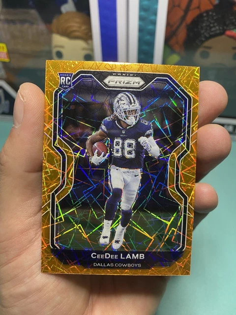 Ceedee Lamb 2020 Panini Prizm Orange Lazer Prizm Rookie Rc #334 Cowboys