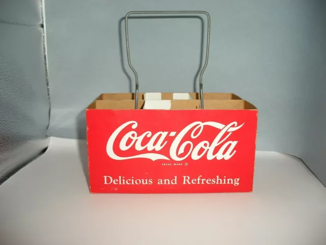 Coca Cola Cardboard Bottle Carrier Vintage