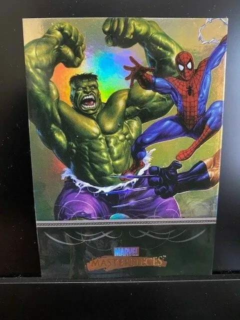 2007 Marvel Masterpieces FOIL Rainbow #01 #1 TITLE Hulk Spider-Man Wolverine💕❤️