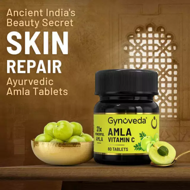 Gynoveda Ayurvedic Amla Vit.c Tabs.constructor De Colágeno Para Belleza...